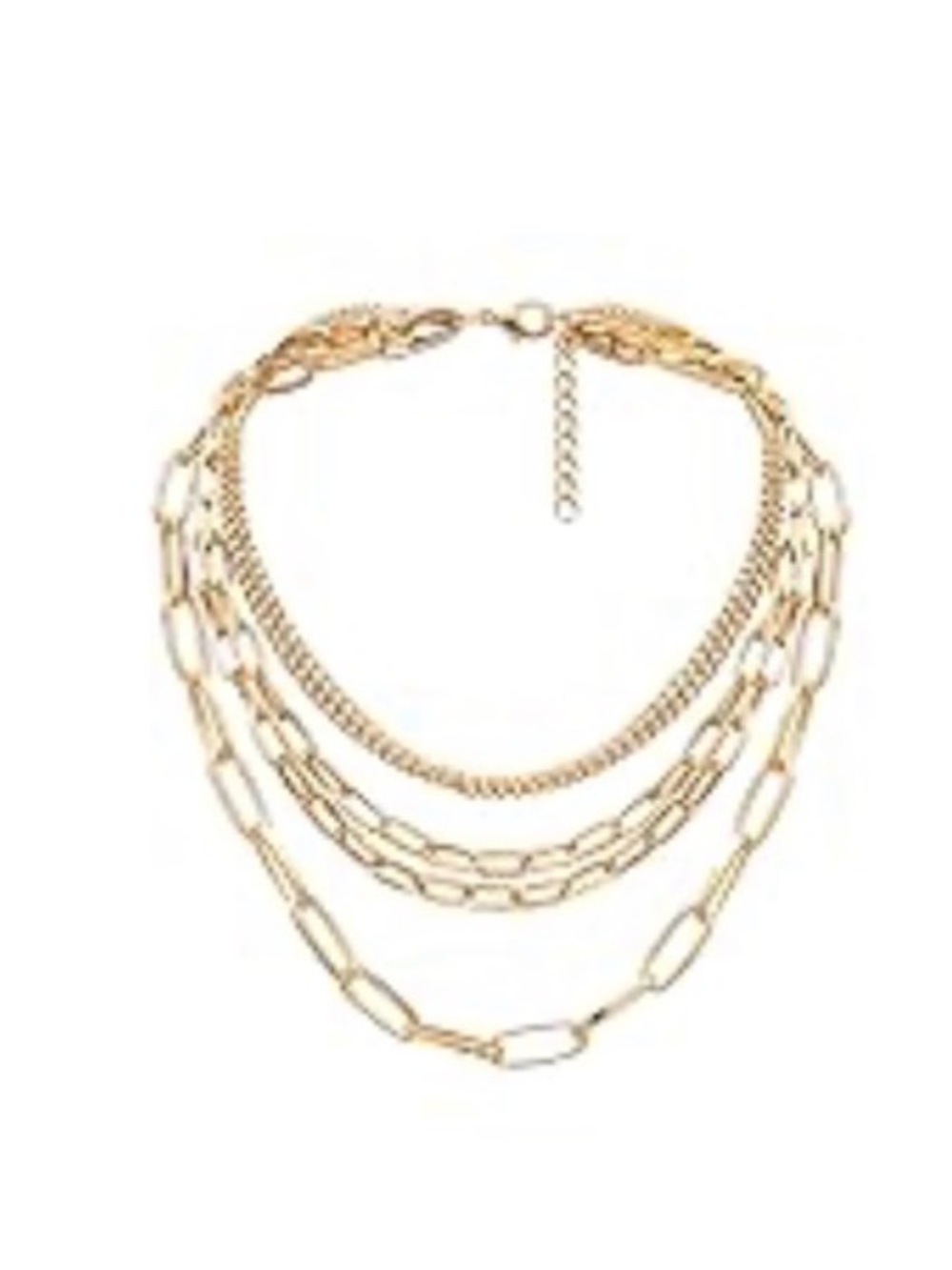 Staligue Layered Gold Link Statement Necklace - Women Jewelry